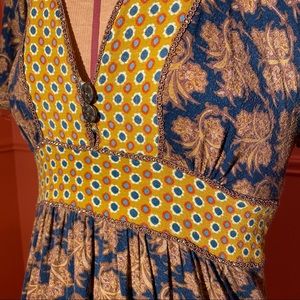 Boho cotton dress beautiful details